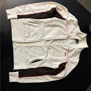 Le Tigre White and Brown Jacket with Red Accents